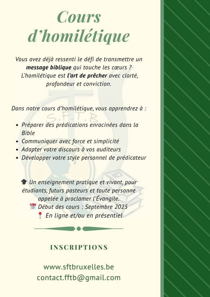 Flyer cours d'homilétique